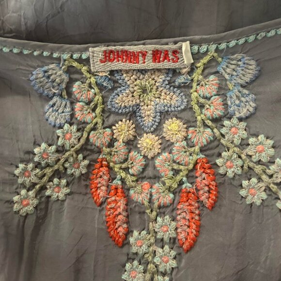 Johnny Was Grey Tunic, size medium - Picture 3 of 5